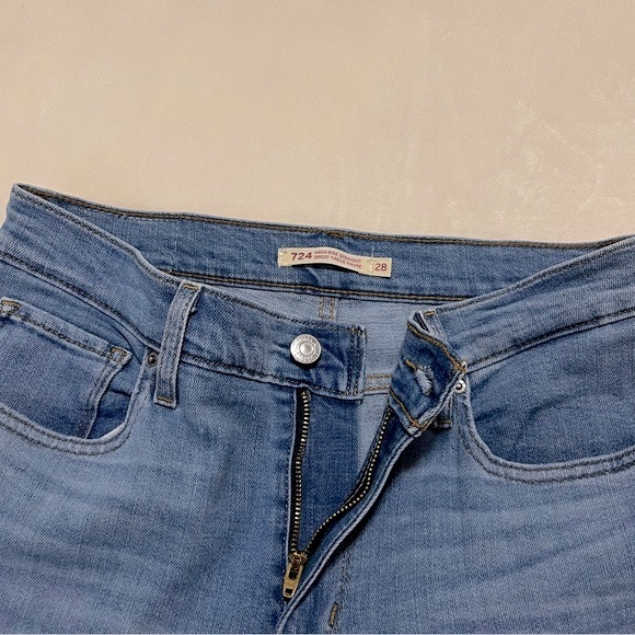 levis 724 high rise slim straight denim jeans - Picture 8 of 12